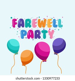 Farewell Party Illustration Background and Poster Card Design