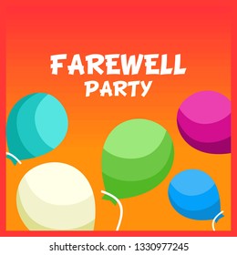 Farewell Party Illustration Background Poster Card Stock Vector ...