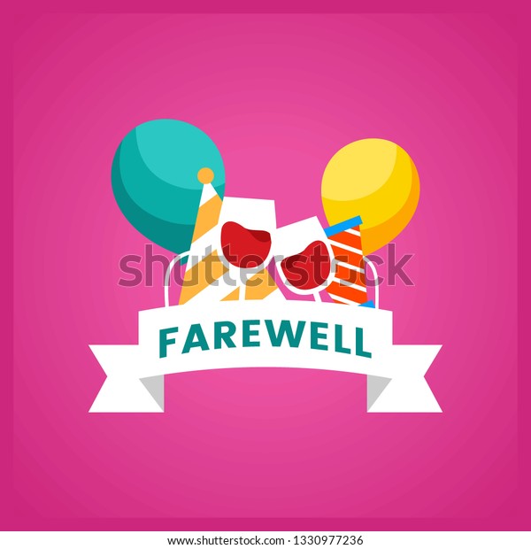 Farewell Party Illustration Background Poster Card Stock Vector ...