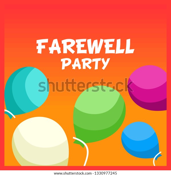 Farewell Party Illustration Background Poster Card Stock Vector ...