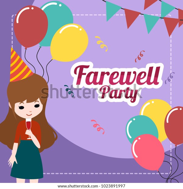 Farewell Party Illustration Design Stock Vector (Royalty Free) 1023891997