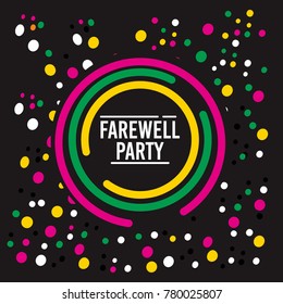 Farewell Party Illustration Design Vector