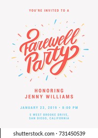 Farewell party invitation.