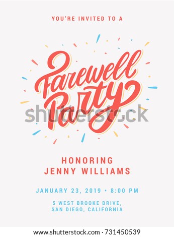 farewell party invitation のベクター画像素材 ロイヤリティフリー