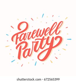 Farewell Party. Lettering.