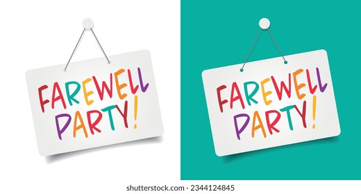 Farewell party on door sign