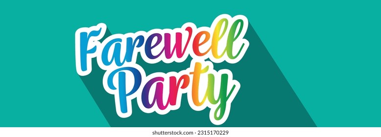 Farewell party on green background