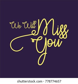 Farewell Party Template We Will Miss Stock Vector (Royalty Free ...