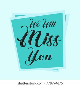 Farewell Party Template We Will Miss Stock Vector (Royalty Free ...