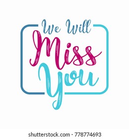 Farewell Party Template We Will Miss Stock Vector (Royalty Free ...