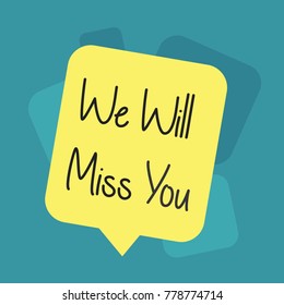 Farewell Party Template We Will Miss Stock Vector (Royalty Free ...