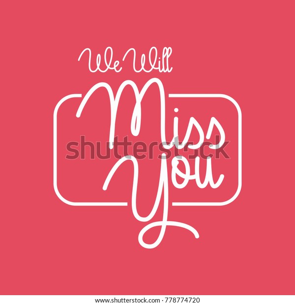 Farewell Party Template We Will Miss Stock Vector (Royalty Free ...