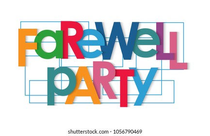 Farewell party vector letters