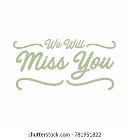 Farewell Party. We Will Miss You. Invitation Card Template