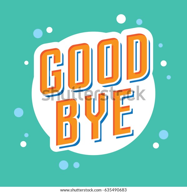 Farewell Poster Hipster Style Stock Vector (Royalty Free) 635490683