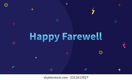 Farewell Text Designs in Blue background