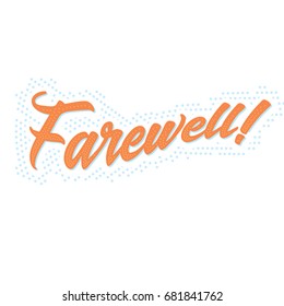 Farewell! Typographic Banner