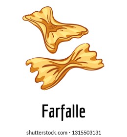 Farfalle icon. Cartoon of farfalle vector icon for web design isolated on white background