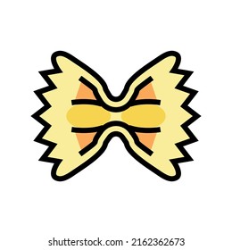 farfalle pasta color icon vector. farfalle pasta sign. isolated symbol illustration
