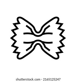 farfalle pasta line icon vector. farfalle pasta sign. isolated contour symbol black illustration