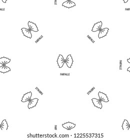 Farfalle pasta pattern seamless vector repeat geometric for any web design