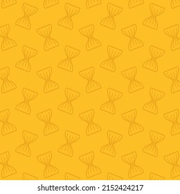 Farfalle pasta pattern wallpaper. Farfalle pasta on white background.