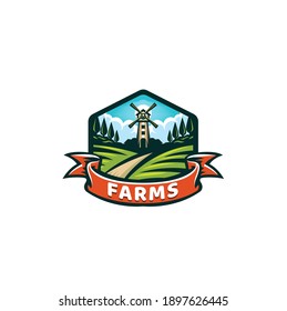 farm 25 Mascot Logo Template