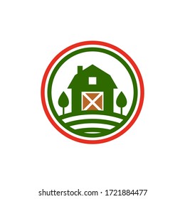 Farm agriculture emblem logo design