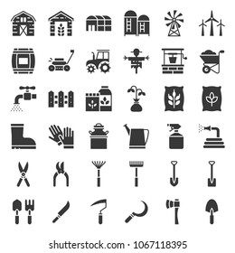 Farm and agriculture equipment, solid icon