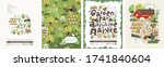 Farm, agriculture and garden.
Vector illustration of garden work, garden beds, trees, village, home, tractor and nature. Drawing for poster, card or background.
 
