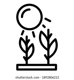 Farm agriculture icon. Outline farm agriculture vector icon for web design isolated on white background