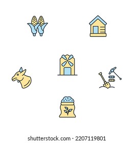 farm and agriculture icons set . farm and agriculture pack symbol vector elements for infographic web