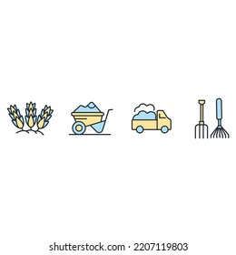 farm and agriculture icons set . farm and agriculture pack symbol vector elements for infographic web