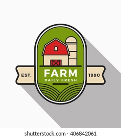 Farm and agriculture logo template design. Vector illustration