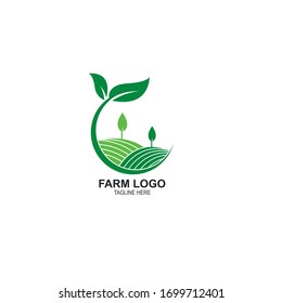 farm agriculture logo vector icon template design 