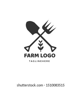 Farm Agriculture Nature Logo Design In Isolated White Background