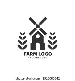 Farm Agriculture Nature Logo Design In Isolated White Background