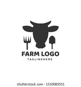 Farm Agriculture Nature Logo Design In Isolated White Background