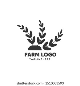 Farm Agriculture Nature Logo Design In Isolated White Background