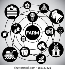farm and agriculture network, info graphic