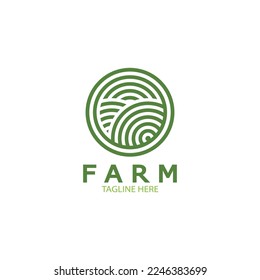 Farm  agriculture organic  logo design illustration of agriculture business, crop field, pasture, milk, Design Concept, Creative Symbol, Icon,Template