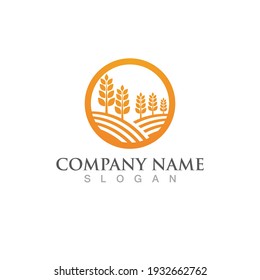 Farm agriculture organic logo  icon illustration