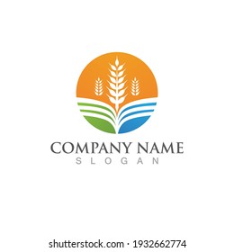 Farm agriculture organic logo  icon illustration