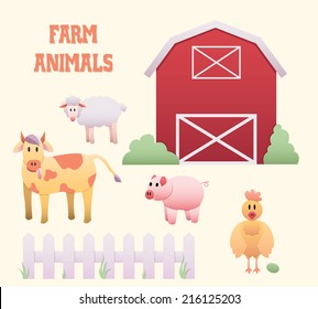 Farm Animal Barnyard Background