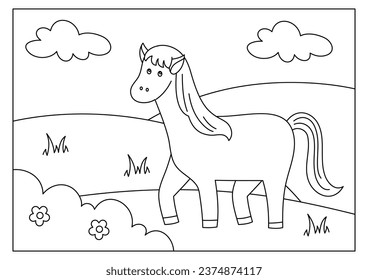 Farm animal coloring page for kid printable 