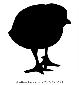 Farm Animal Duck Silhouette Vector Illustration