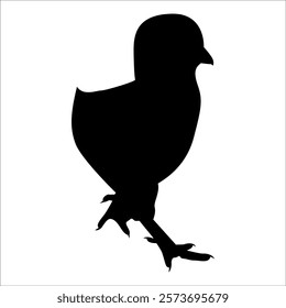 Farm Animal Duck Silhouette Vector Illustration