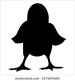 Farm Animal Duck Silhouette Vector Illustration