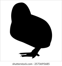 Farm Animal Duck Silhouette Vector Illustration