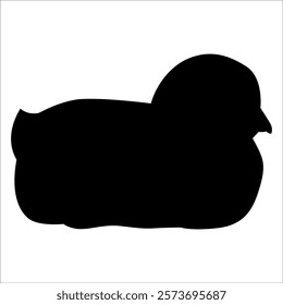 Farm Animal Duck Silhouette Vector Illustration